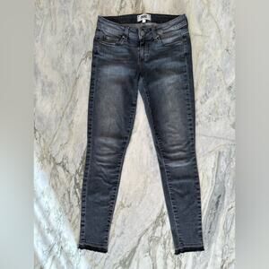 PAIGE Verdugo Womens Ankle Raw Hem Skinny Jeans Size 26 in Grey Washed Denim
